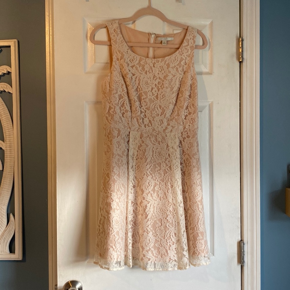 LC Light Pink/Cream Lace Dress